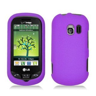 Purple Hard Plastic Case Cover for LG VN271 Extravert w/ Rubberized texture coating: Cell Phones & Accessories