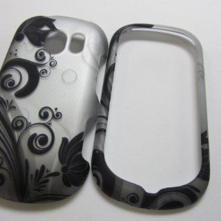 RUBBERIZED HARD PHONE CASES COVERS SKINS SNAP ON FACEPLATE PROTECTOR FOR LG VERIZON WIRELESS EXTRAVERT VN271 UN271 /BLACK VINE ON SILVER (WHOLESALE PRICE) Cell Phones & Accessories