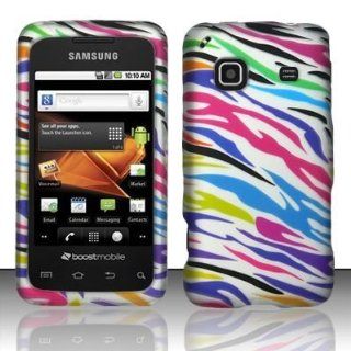 Samsung Galaxy Prevail M820 Boost Rubberized Designer HARD PROTECTOR COVER CASE SNAP ON PERFECT FIT   Colorful Zebra: Cell Phones & Accessories