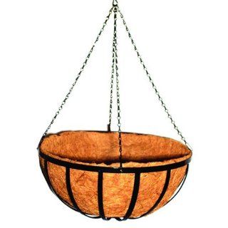 Bosmere F262 18 Inch Coco Lined Basket with Chain and Soil Moist Mat, Round : Plant Container Accessories : Patio, Lawn & Garden