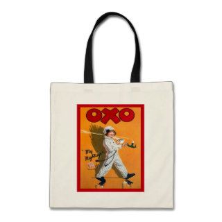 Vintage advertising, Oxo, my nightcap Canvas Bags