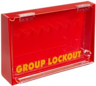 Brady Acrylic Plastic Wall Mount Group Lock Box for Lockout/Tagout, Small, 6" Height, 6" Width, 2 1/2" Depth: Industrial Lockout Tagout Kits: Industrial & Scientific