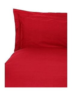Linea 100% cotton super king duvet cover red