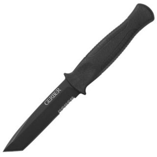 Gerber Guardian Back Up Fixed Blade Knife Tanto Point Serrated Edge 709009