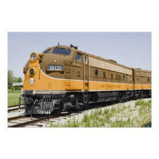 American F Unit Old Diesel Train Poster