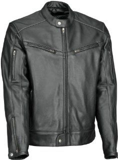River Road Muskogee Cool Leather Jacket   40/Black Automotive