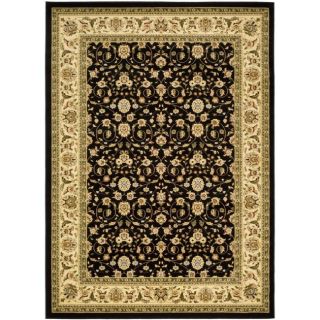 Lyndhurst Collection Traditional Black/ivory Oriental Area Rug (9 X 12)