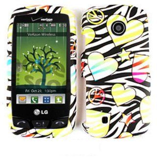 For Lg Cosmos Touch Un 270 Hearts Star Peace Black Zebra Matte Texture Case Accessories: Cell Phones & Accessories