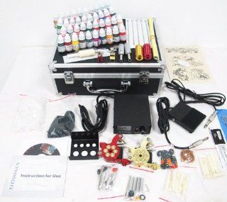 Complete Tattoo Starter Kit 2 Guns Supply Set Equipment: Health & Personal Care
