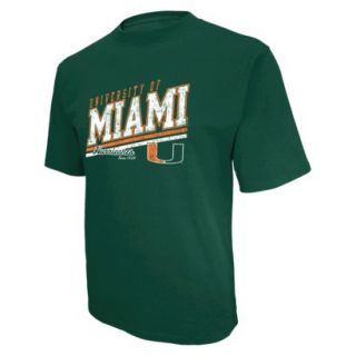 NCAA Mens Short Sleeve Tee Miami Green