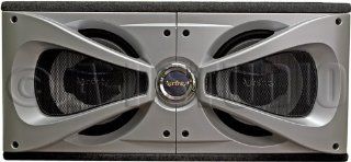Infinity Reference 1220de Dual 12 Inch Preloaded Enclosure with Slipstream Port (Silver/Black)  Infinity Sub 