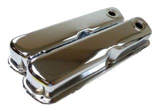 Racer Performance 1962 85 Ford Small Block 260 289 302 351W Steel Valve Covers   Chrome Automotive