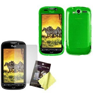 Crystal Green Hard Case / Cover / Shell & LCD Screen Guard / Protector for HTC myTouch 4G Cell Phones & Accessories