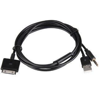 Car AUX USB Audio Black Cable Cord for iPhone iPod iPad BMW Volvo Sony Ford: Electronics