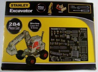 Stanley Construct & Play Excavator 284 Piece Set: Toys & Games