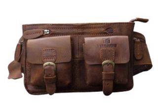 Mens Genuine Leather Fanny Waist Pack Bag Phone Holder Pocket Handbag, Gift Idea: Shoes