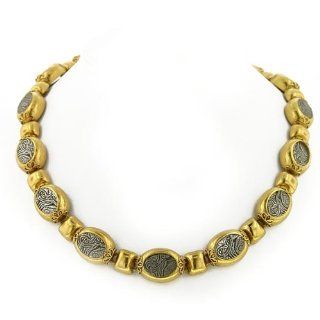 Antiquities Couture Two Tone Ancient Roman Inspired Collar Necklace: Jewelry