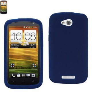 Reiko SLC10 HTCONEVXNV Sleek and Slim Silicone Designer Protective Case for HTC ONE VX   1 Pack   Retail Packaging   Navy: Cell Phones & Accessories