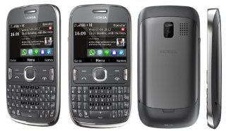 Nokia Asha 302 Unlocked GSM Phone with 3.2MP Camera, Video, QWERTY Keyboard, Wi Fi, Bluetooth, FM Radio, SNS Integration, MP3/MP4 Player and microSD Slot   Gray (International Version): Cell Phones & Accessories