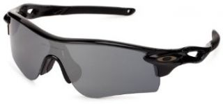 Oakley mens Radarlock Path OO9181 12 Polarized Sport Sunglasses,Polished Black,55 mm: Clothing