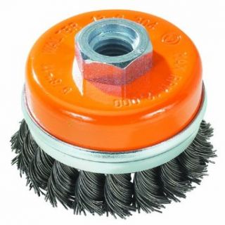 Walter 13G303 Knot Twisted Wire Cup Brush with Ring, Threaded Hole, Carbon Steel, 3" Diameter, 0.020" Wire Diameter, 1/2" 13 Arbor, 12000 Maximum RPM: Abrasive Cup Brushes: Industrial & Scientific