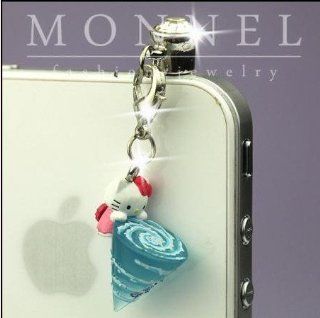 ip306 Luxury Hello Kitty 3D Charm Anti Dust Plug Cover For iPhone 4 4S Cell Phones & Accessories
