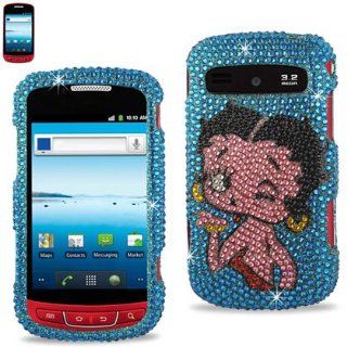 Reiko DPC SAMR720 B296NV Fashionable Betty Boop Premium Bling Diamond Protective Case for Samsung Admire (R720)   1 Pack   Retail Packaging   Navy: Cell Phones & Accessories