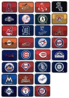 2012 Topps MLB Stickers Complete MLB Team Logo Set (30 logo stickers on 15 Cards, 2 stickers per Card): Sports Collectibles