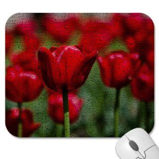 Mousepad   9.25" x 7.75" Designer Mouse Pads   Design: Flowers   Tulips (MPFLT 307): Computers & Accessories