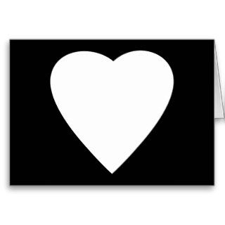 Black and White Love Heart Design. Greeting Card