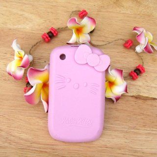 Hello Kitty light pink Silicone with bow Cover Case for Blackberry Curve 8520 8530 9300 Cell Phones & Accessories