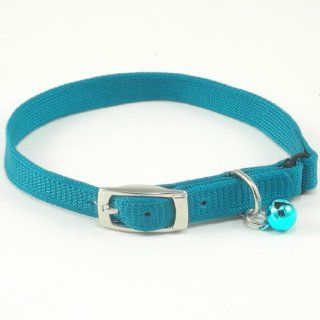 Hamilton Safety Cat Collar with Bell, Teal, 3/8" Wide x 14" Long : Pet Collars : Pet Supplies