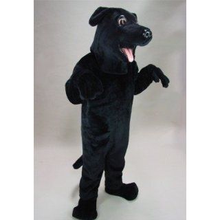 Black Lab Mascot Costume: Clothing