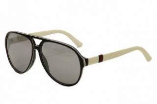 GUCCI Sunglasses 1065/S 04Uq Black Pmc White 59MM Clothing