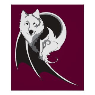 Wolf & Dragon Print