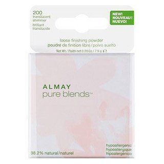 Almay Pure Blends Loose Finishing Powder, Translucent Shimmer 200, 0.28 oz, 1 Pack  Makeup  Beauty