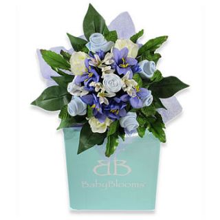 new mum and baby boy clothing gift bouquet by snuggle feet