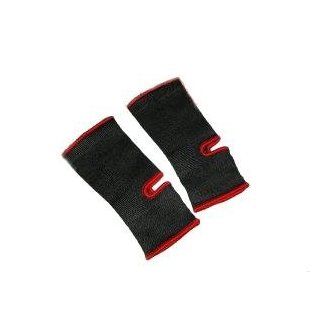 Thai Boxing, Martial ARTS Ankle Supports  Black/Red SENIOR (Pair) : Boxing And Martial Arts Shin Guards : Sports & Outdoors