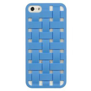 CRISSCROSS HYBRID SNAP BACK Hard Case Blue Rubber Cover for Apple iPhone 5 ATT / VERIZON / SPRINT: Cell Phones & Accessories