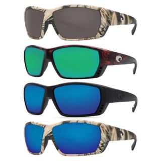 Costa Del Mar Tuna Alley Sunglasses   Blackout Frame/Blue Mirror 400G Lens 728633