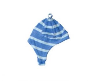 Under The Nile Organic Velour Ear Flap Hat, Aqua Stripe, 12 24 Months: Infant And Toddler Hats: Clothing