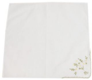 Spring Daisies Embroidered Square Handkerchief
