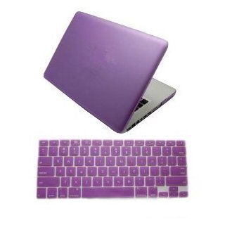 Dealgadgets Purple Frosted Matte Surface Crystal Hard Shell Case for MacBook Pro 13" A1278 Aluminum Unibody with Silicone Keyboard Cover Skin Stickers Protector: Computers & Accessories