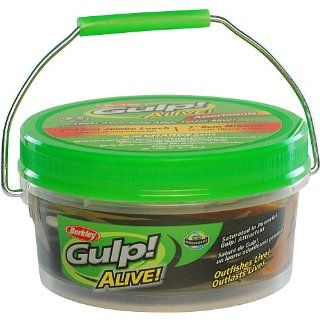 Berkley Gulp Alive Jumbo Leech/Minnow Assortment Bucket 12.7 Ounce, 5 Inch/3 Inch, Assortment  Artificial Fishing Bait  Sports & Outdoors