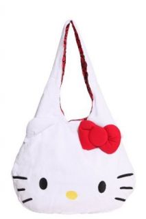 Loungefly   Hello Kitty White Fleece Hobo Purse: Hobo Handbags: Clothing