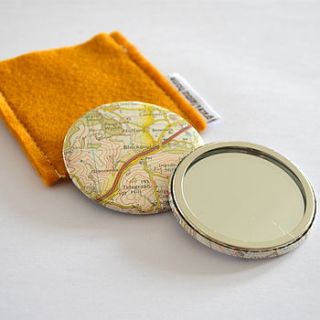vintage map mirror by grace & favour home