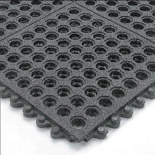 Wearwell 24/Seven Anti Fatigue Mat   Cutting Fluid Resistant Rubber   Drainage Tile With Gritworks Non Slip Coating   3X3'  Doormats  Patio, Lawn & Garden