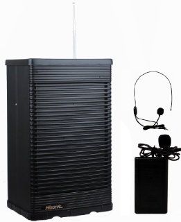 Hisonic HS321 BP Portable PA System with Wireless Microphone, Black: Musical Instruments