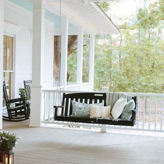 Trex Outdoor Yacht Club Porch Swing Color: Charcoal Black : Patio, Lawn & Garden