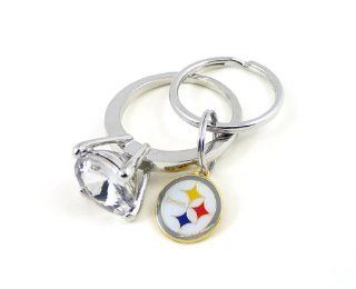 NFL Pittsburgh Steelers Jumbo Bling Keyring : Key Tags And Chains : Sports & Outdoors